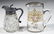 ASSORTED GLASS SYRUP PITCHERS, LOT OF TWO