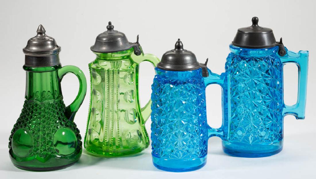 ASSORTED EAPG SYRUP PITCHERS, LOT OF FOUR (1 of 1)