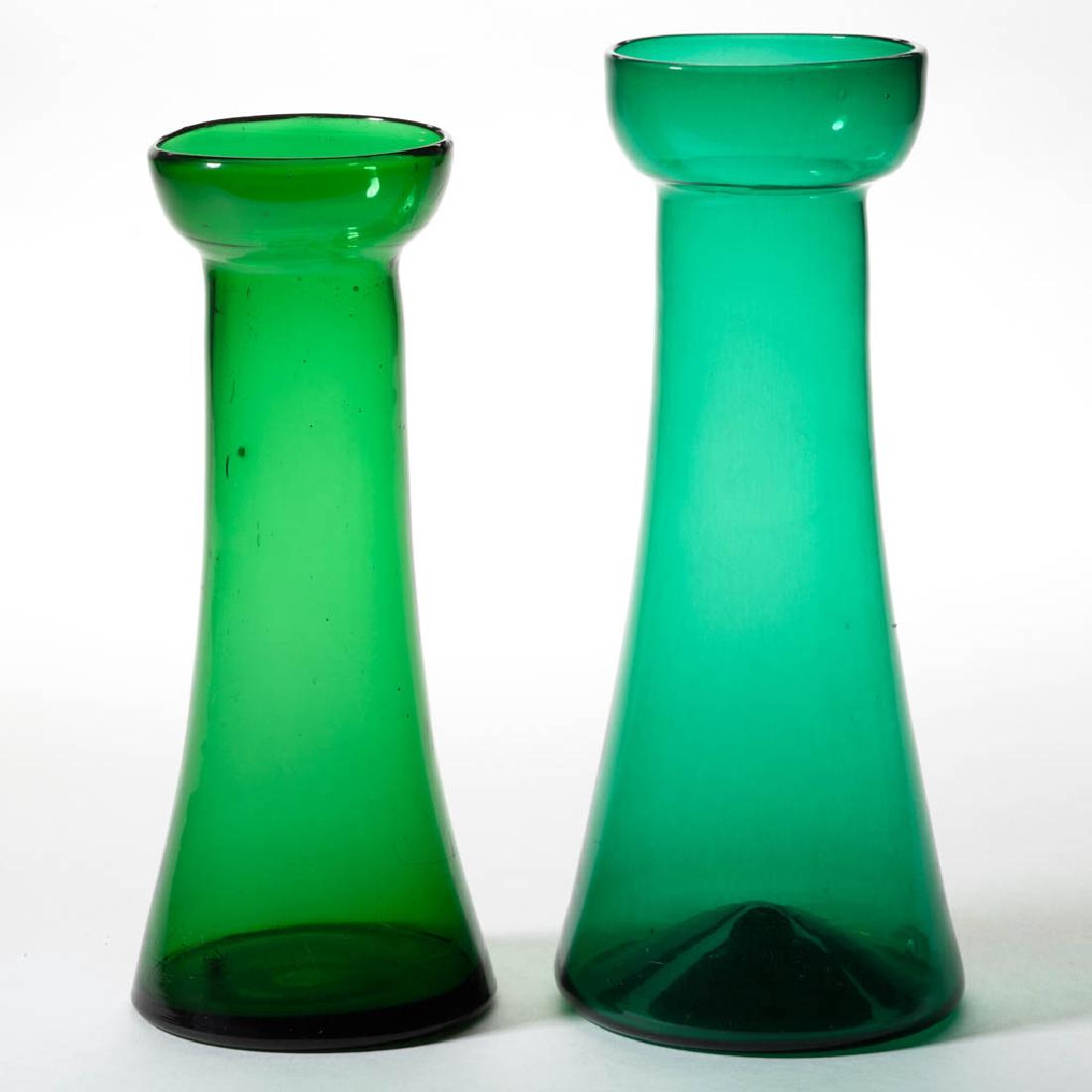FREE-BLOWN HYACINTH VASES, LOT OF TWO (1 of 1)