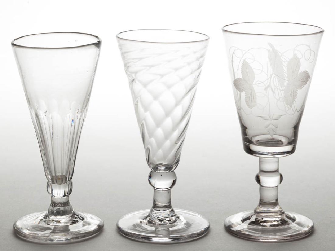 ENGLISH BLOWN ALE GLASSES, LOT OF THREE (1 of 1)