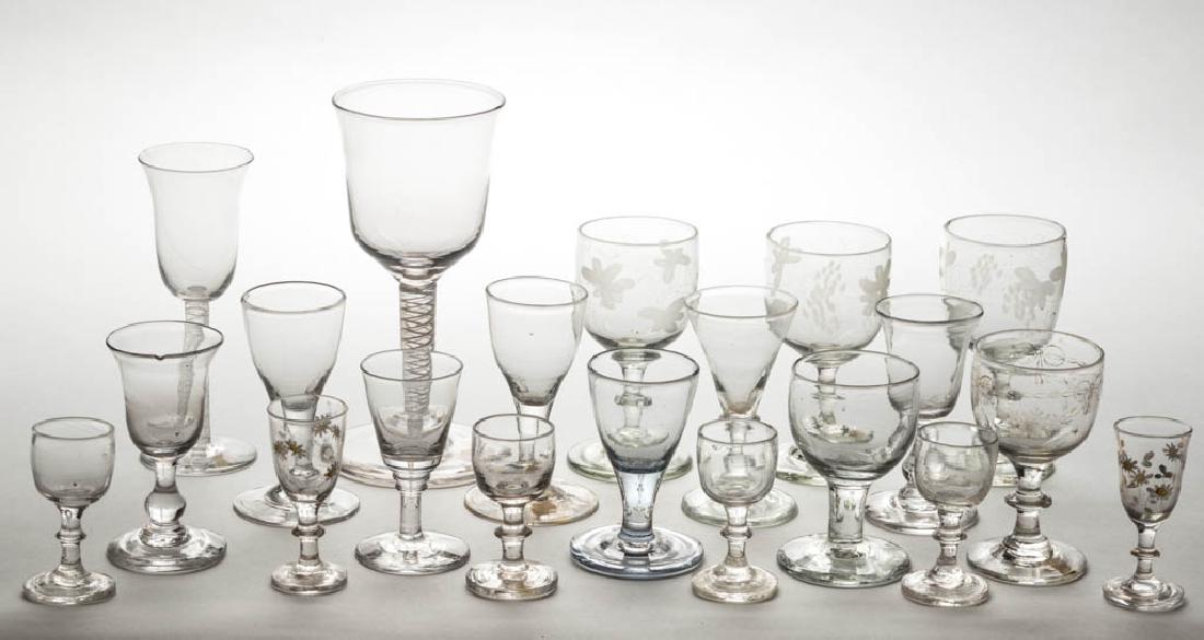 ASSORTED FREE-BLOWN STEMS, LOT OF 20 (1 of 1)