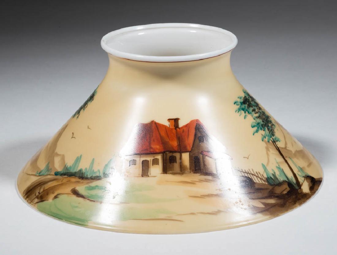 DECORATED OPAL CONE-FORM LAMP SHADE (1 of 3)