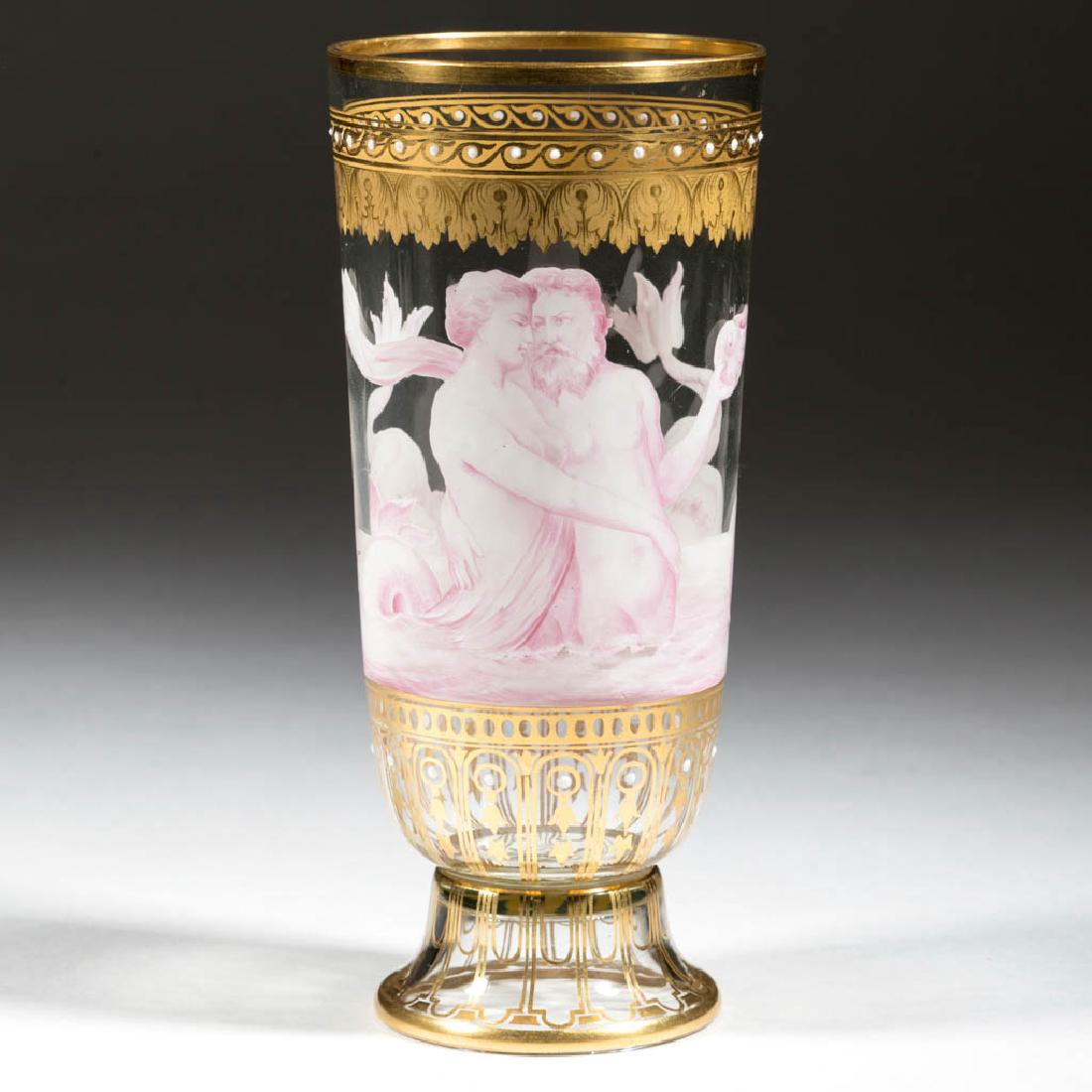 LOBMEYR, AUSTRIA FREE-BLOWN AND DECORATED "SEA GODS" (1 of 4)