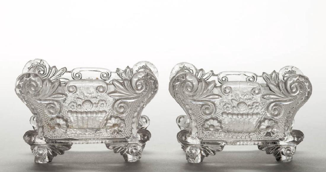 BF-1 BASKET OF FLOWERS PAIR OF PRESSED OPEN SALTS (1 of 1)