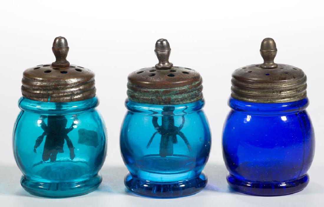 BLOWN-MOLDED CHRISTMAS SALT SHAKERS, LOT OF THREE (1 of 1)