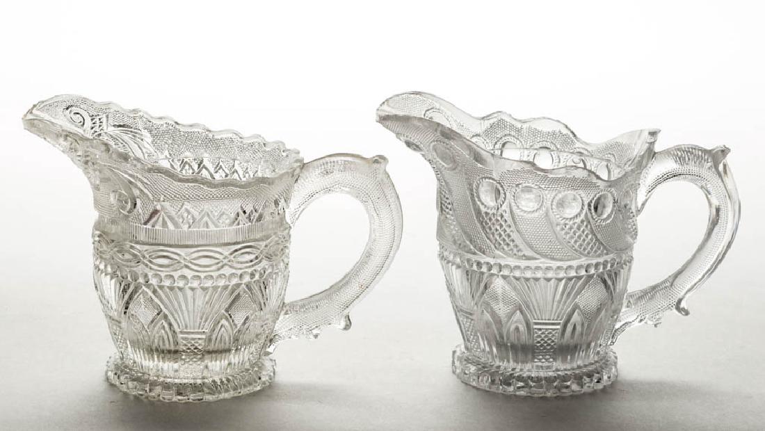 ASSORTED PRESSED LACY GOTHIC ARCH AND PALM CREAMERS, (1 of 1)