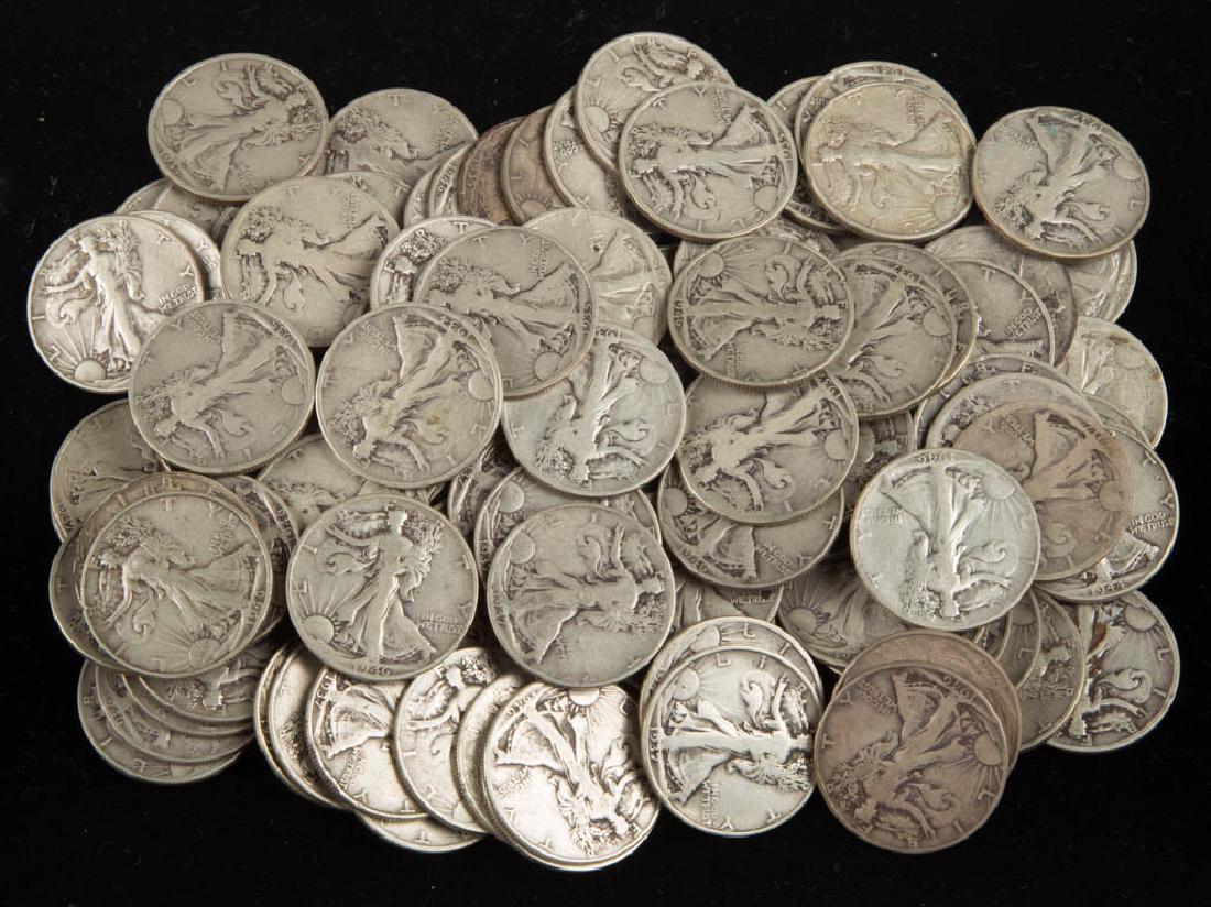 UNITED STATES SILVER WALKING LIBERTY HALF DOLLAR COINS, (1 of 1)