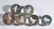 ASSORTED ANIMAL-FIGURE SULPHIDE MARBLES, LOT OF SIX