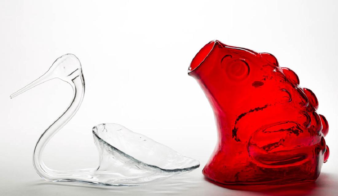 BLENKO FIGURAL GLASS ARTICLES, LOT OF TWO (1 of 1)