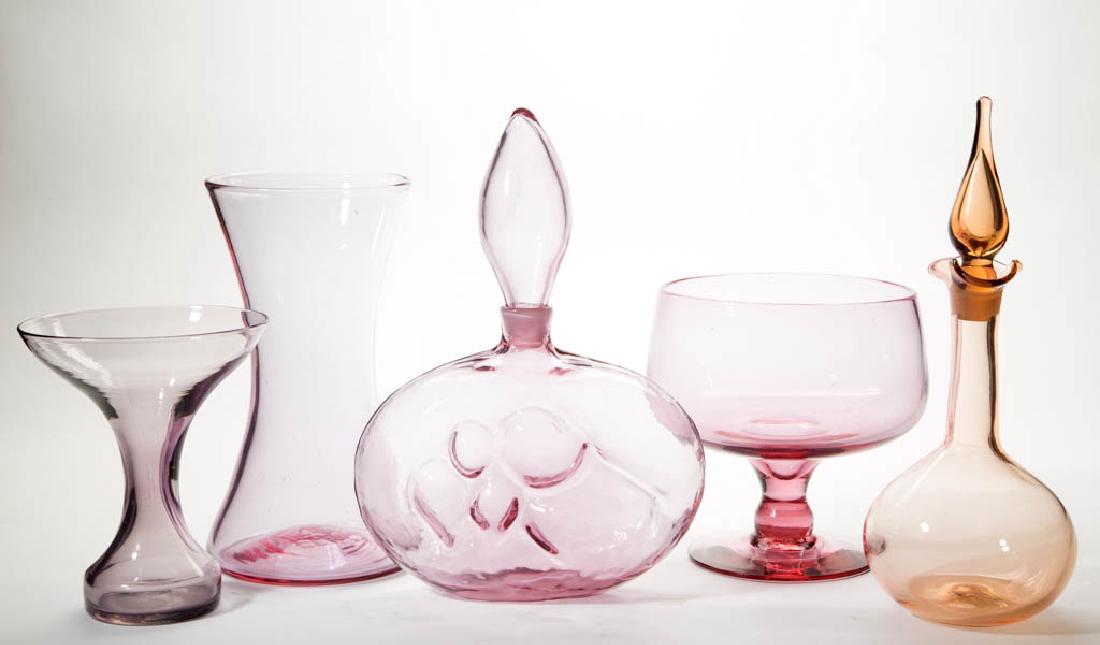 BLENKO GLASS ARTICLES, LOT OF FIVE (1 of 1)