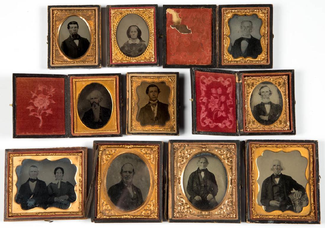 ASSORTED CASED PHOTOGRAPHIC IMAGES, LOT OF TEN (1 of 4)