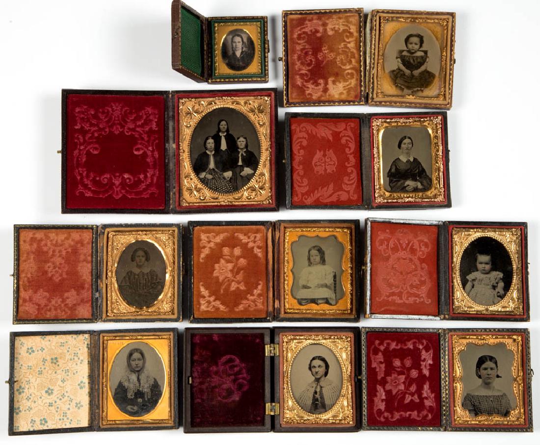 ASSORTED CASED PHOTOGRAPHIC IMAGES, LOT OF TEN (1 of 4)