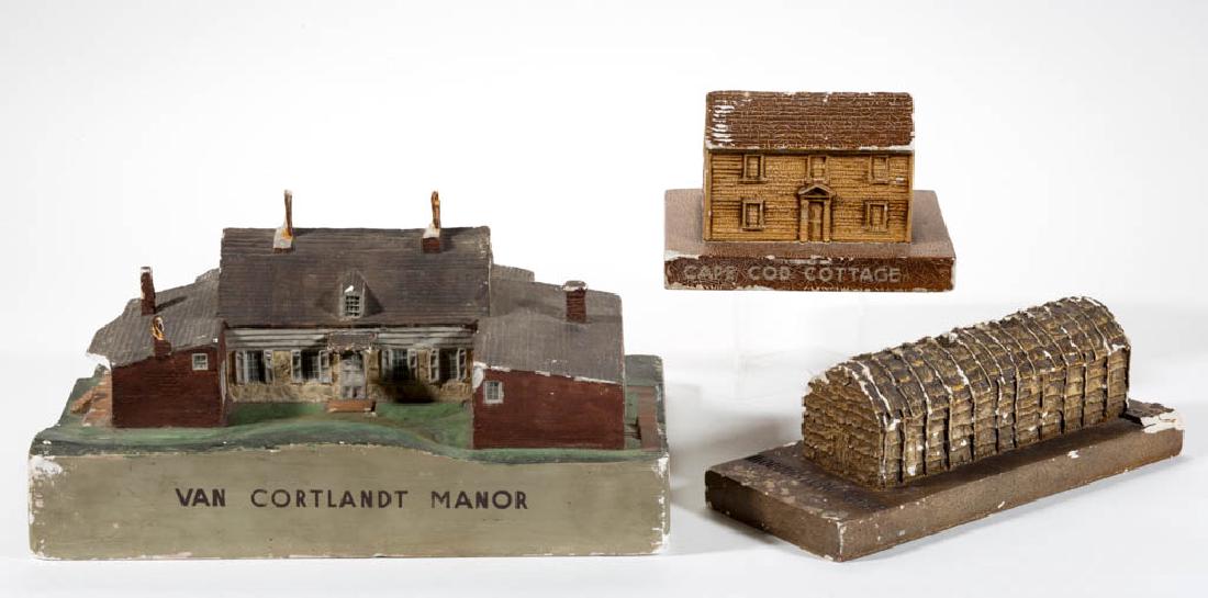 ASSORTED WPA PLASTER BUILDING MODELS, LOT OF THREE (1 of 2)