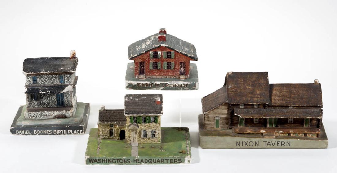 ASSORTED WPA PLASTER BUILDING MODELS, LOT OF FOUR (1 of 2)