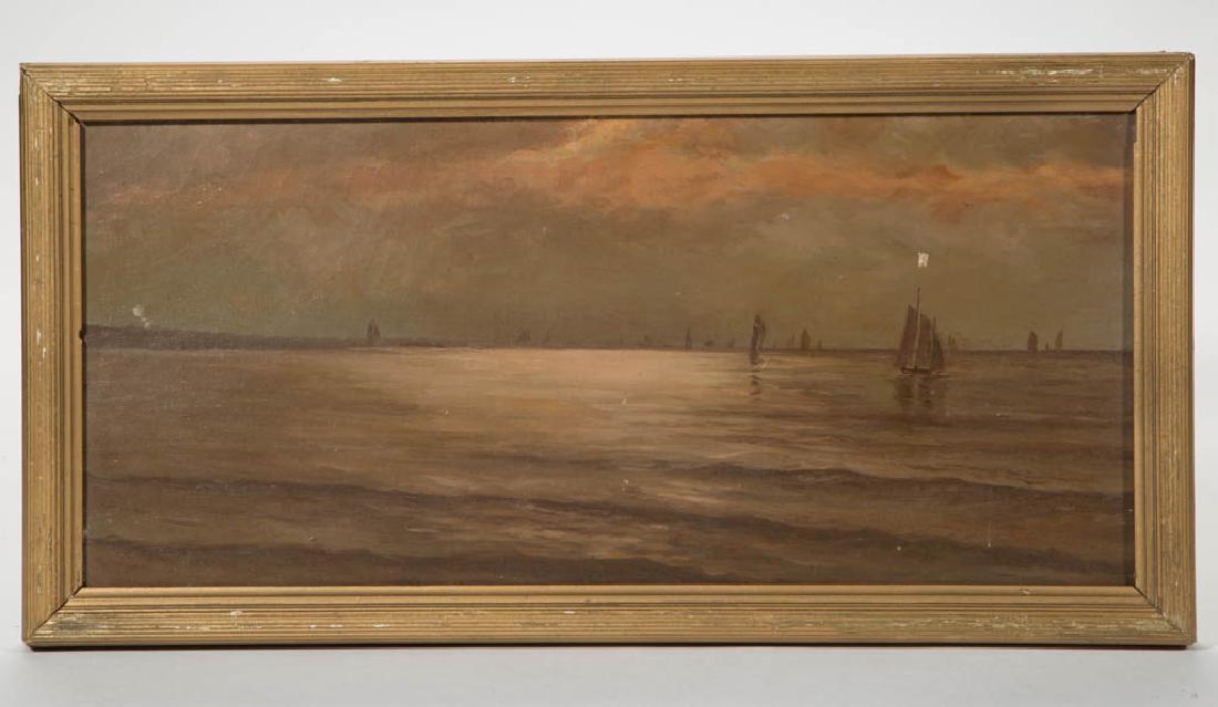 AMERICAN SCHOOL (19TH CENTURY) COASTAL PAINTING (1 of 2)
