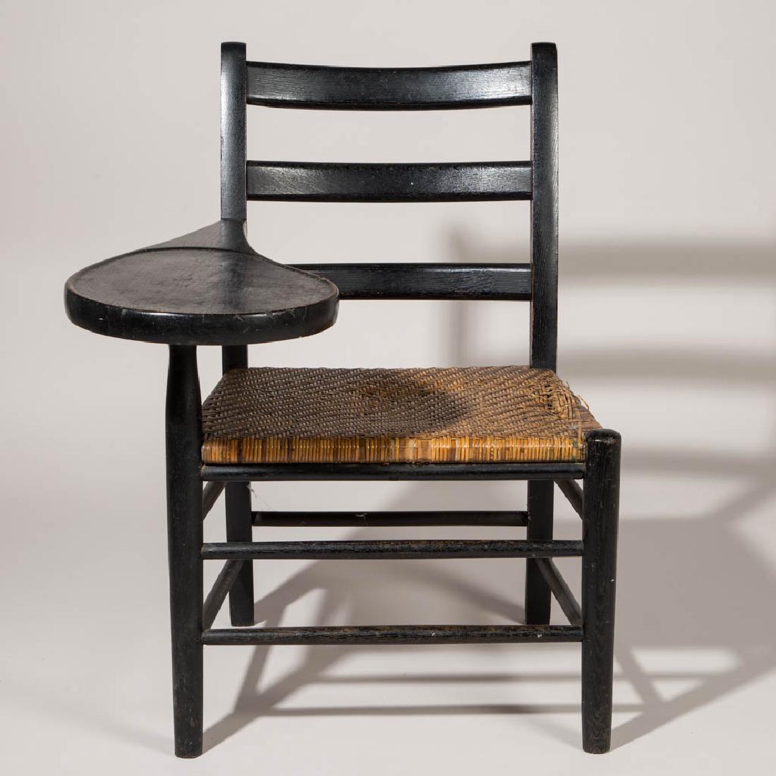 SOUTHERN, POSSIBLY VIRGINIA, PAINTED OAK WRITING ARM (1 of 3)