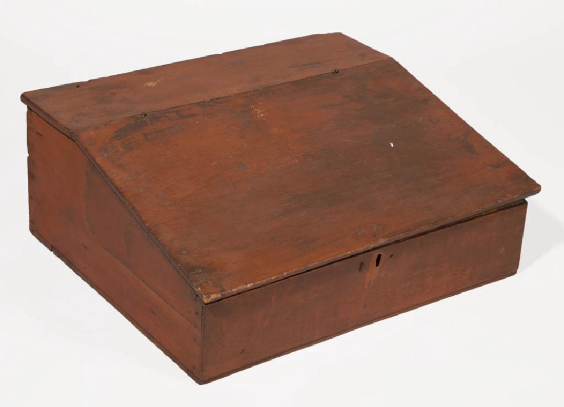 MID-ATLANTIC PAINTED POPLAR AND PINE TABLE-TOP DESK (1 of 3)