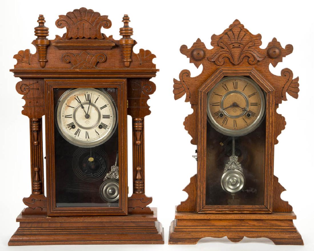 ANSONIA KITCHEN SHELF CLOCKS, LOT OF TWO (1 of 1)