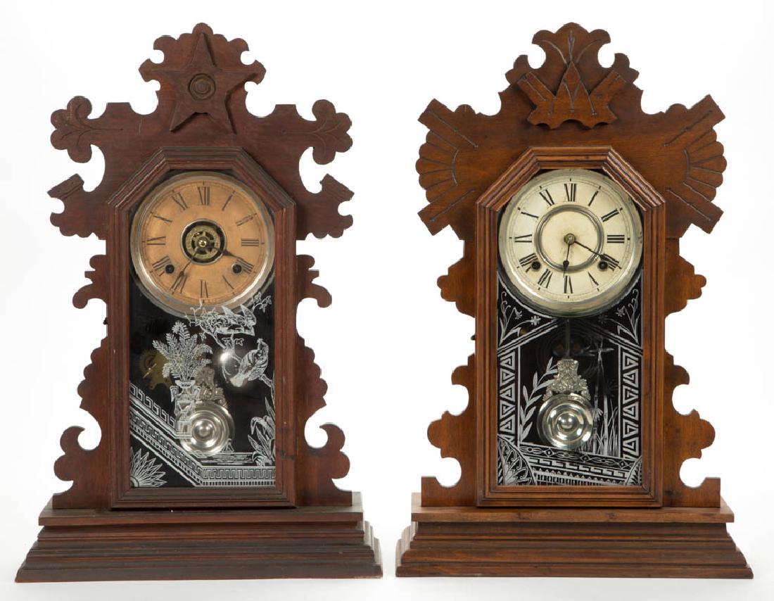 ANSONIA KITCHEN SHELF CLOCKS, LOT OF TWO (1 of 1)