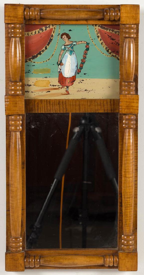 AMERICAN COUNTRY CLASSICAL TIGER MAPLE WALL MIRROR (1 of 3)