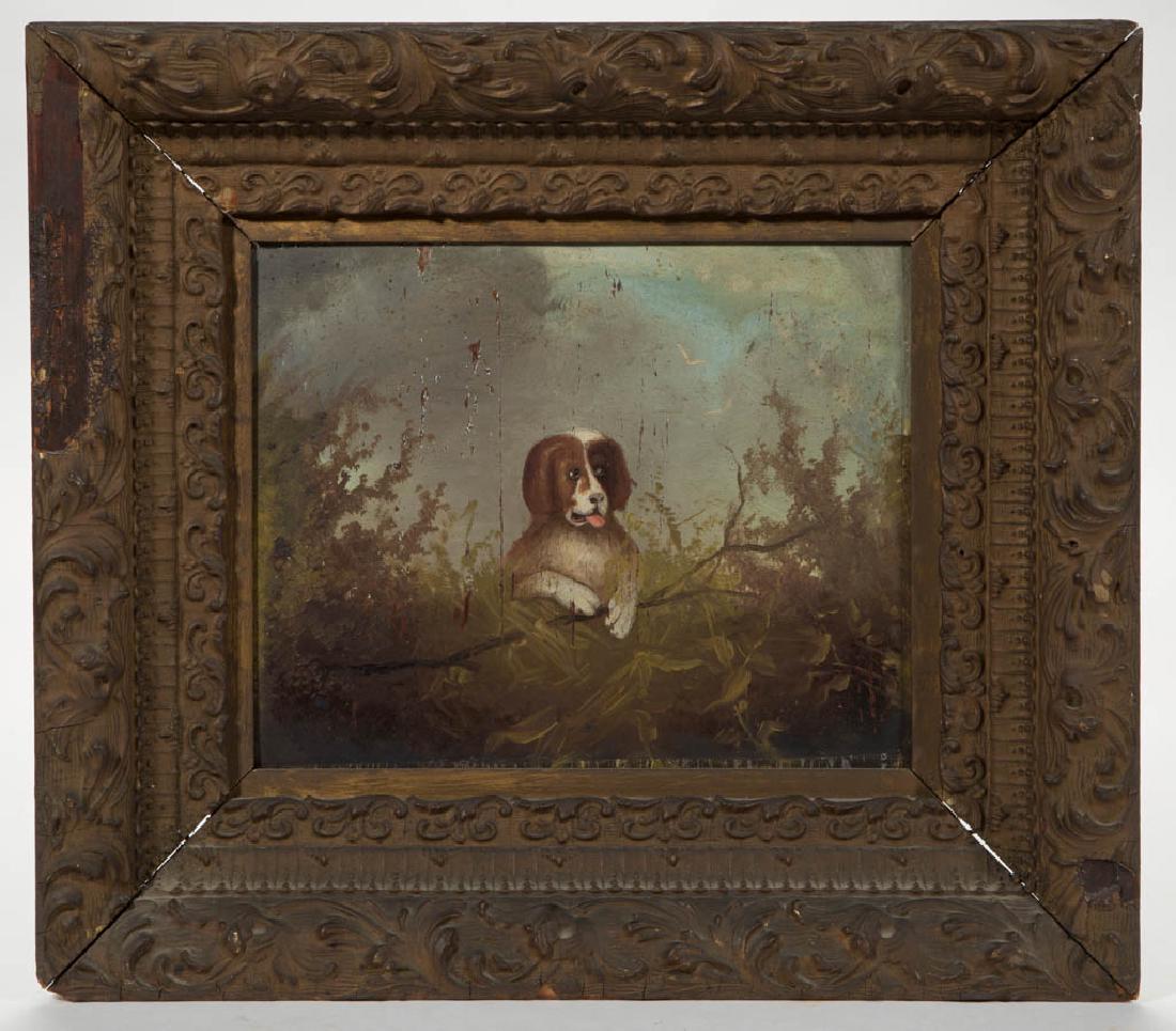 AMERICAN SCHOOL (19TH CENTURY) FOLK ART PAINTING OF A (1 of 2)