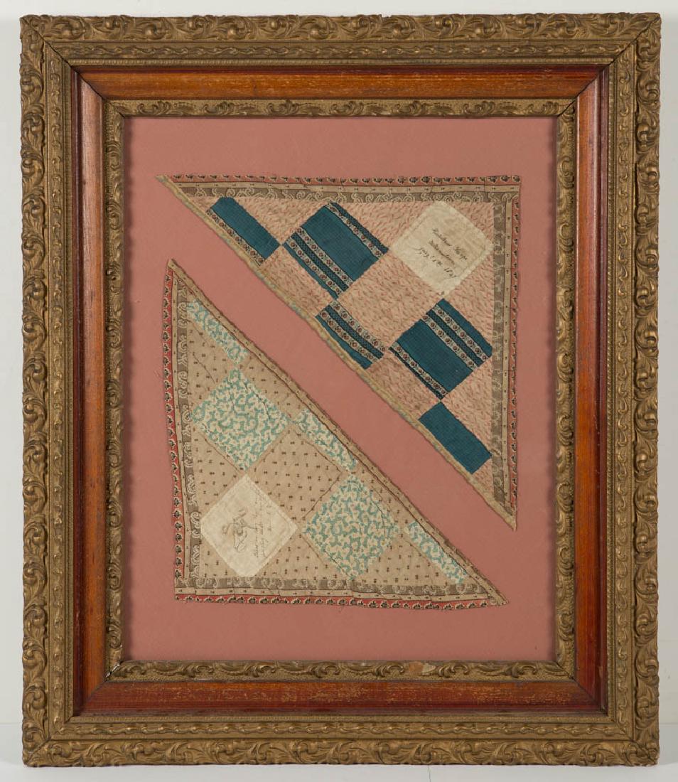 NEW JERSEY INSCRIBED PIECED QUILT FRAGMENTS (1 of 3)