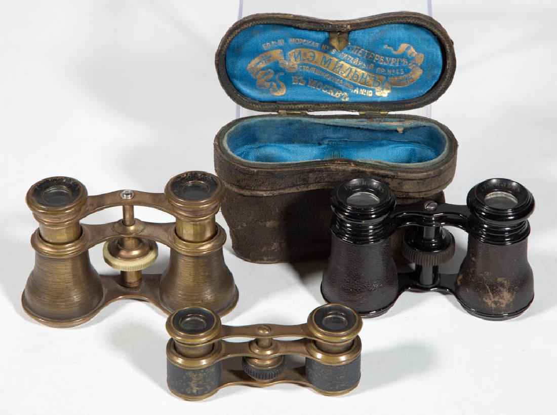 ASSORTED BRASS OPERA GLASSES, LOT OF THREE (1 of 1)