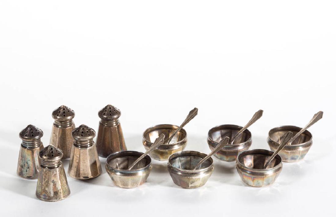 WEBSTER STERLING SILVER TABLE SALT ARTICLES, LOT OF 17 (1 of 1)