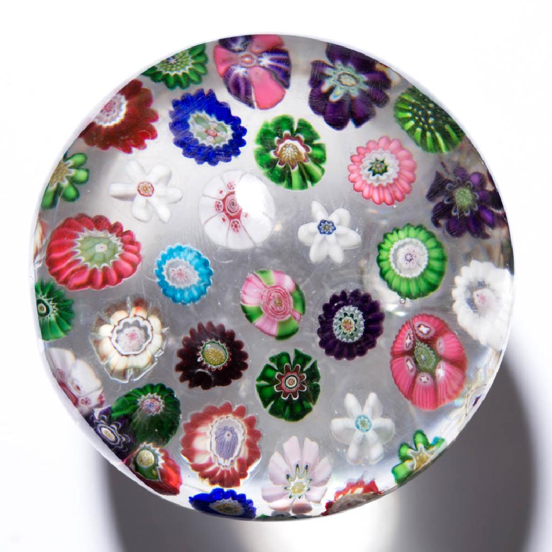 ANTIQUE CLICHY SCATTERED MILLEFIORI PAPERWEIGHT (1 of 2)