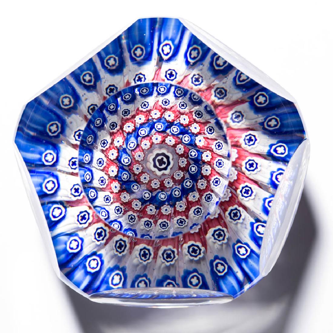 WHITEFRIARS FACETED AND MILLEFIORI PAPERWEIGHT (1 of 2)