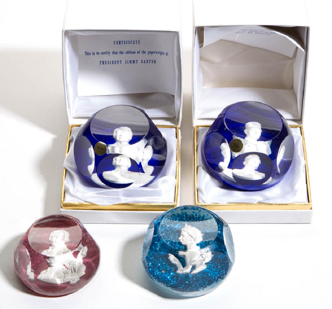 CONTEMPORARY ST. LOUIS SULPHIDE PAPERWEIGHTS, LOT OF (1 of 1)