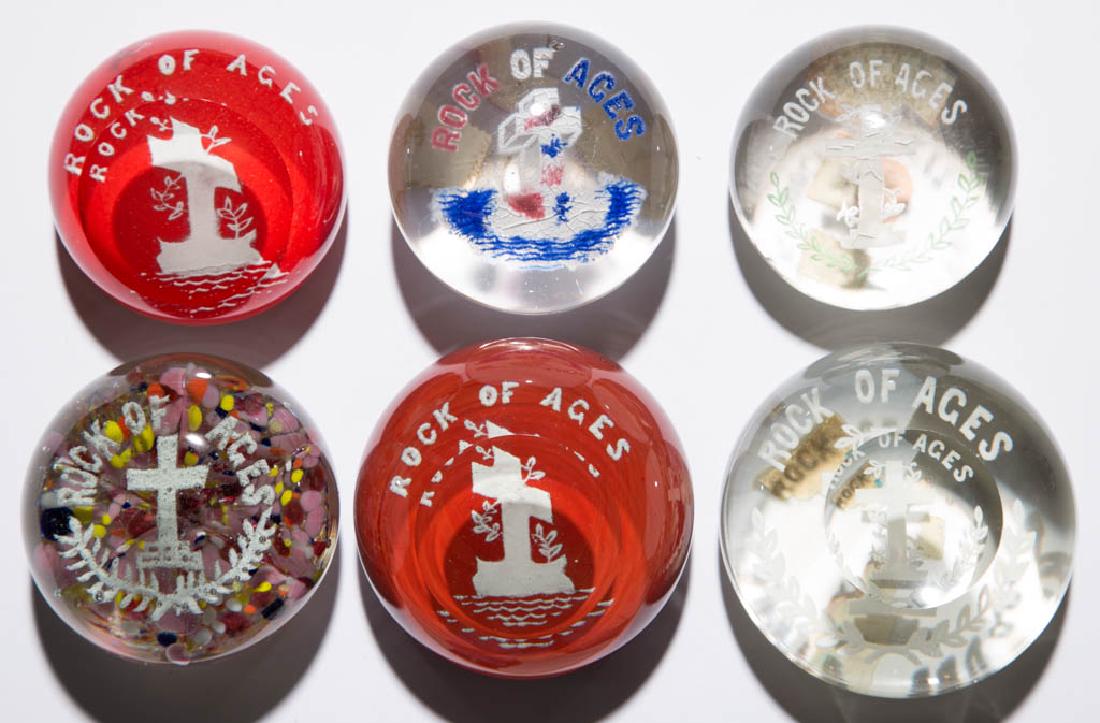 ASSORTED "ROCK OF AGES" PAPERWEIGHTS, LOT OF SIX (1 of 1)