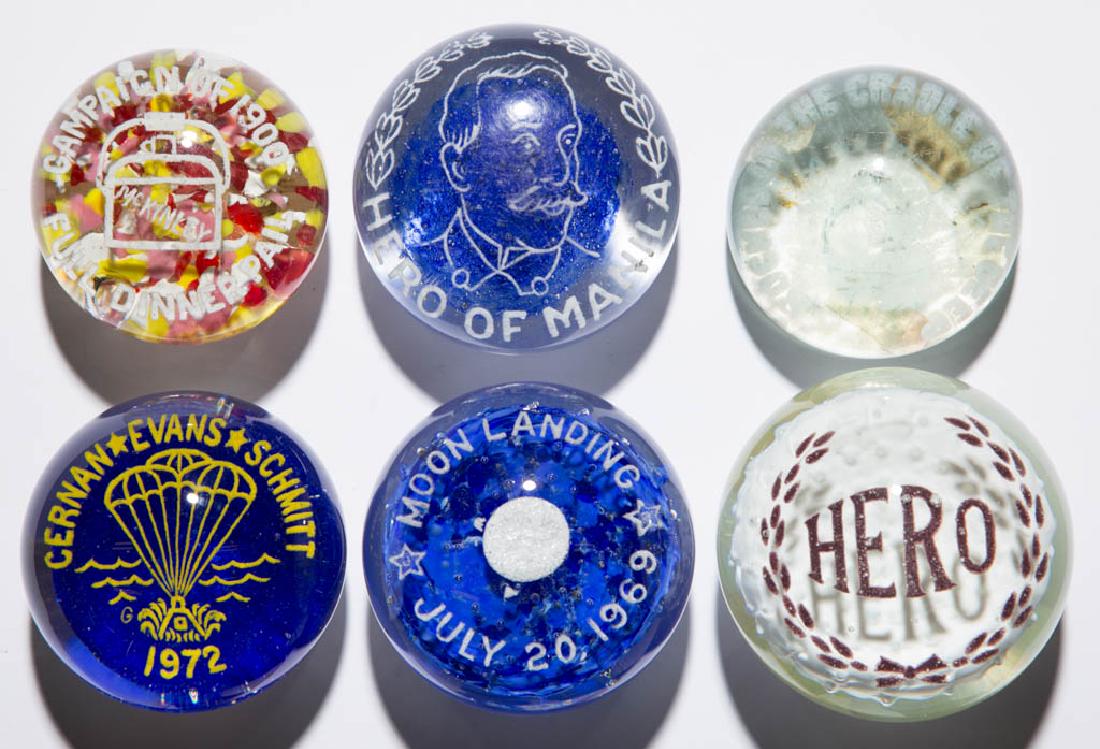 ASSORTED HISTORICAL PERSONS / EVENTS FRIT PAPERWEIGHTS, (1 of 1)