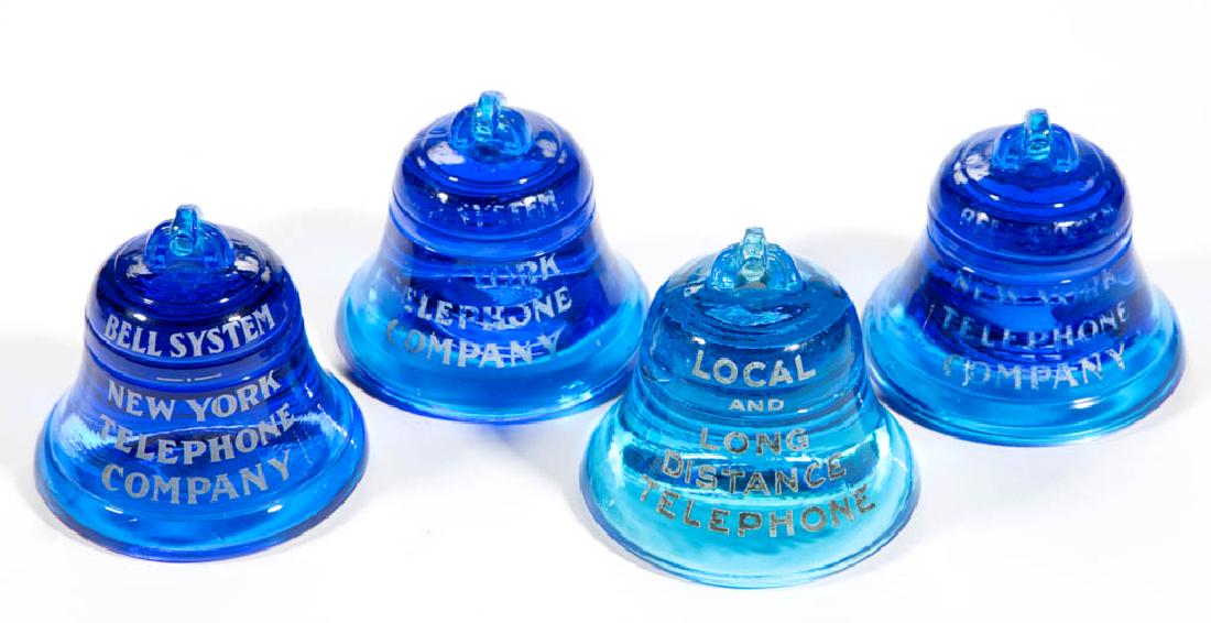 BELL TELEPHONE ADVERTISING PAPERWEIGHTS, LOT OF FOUR (1 of 1)