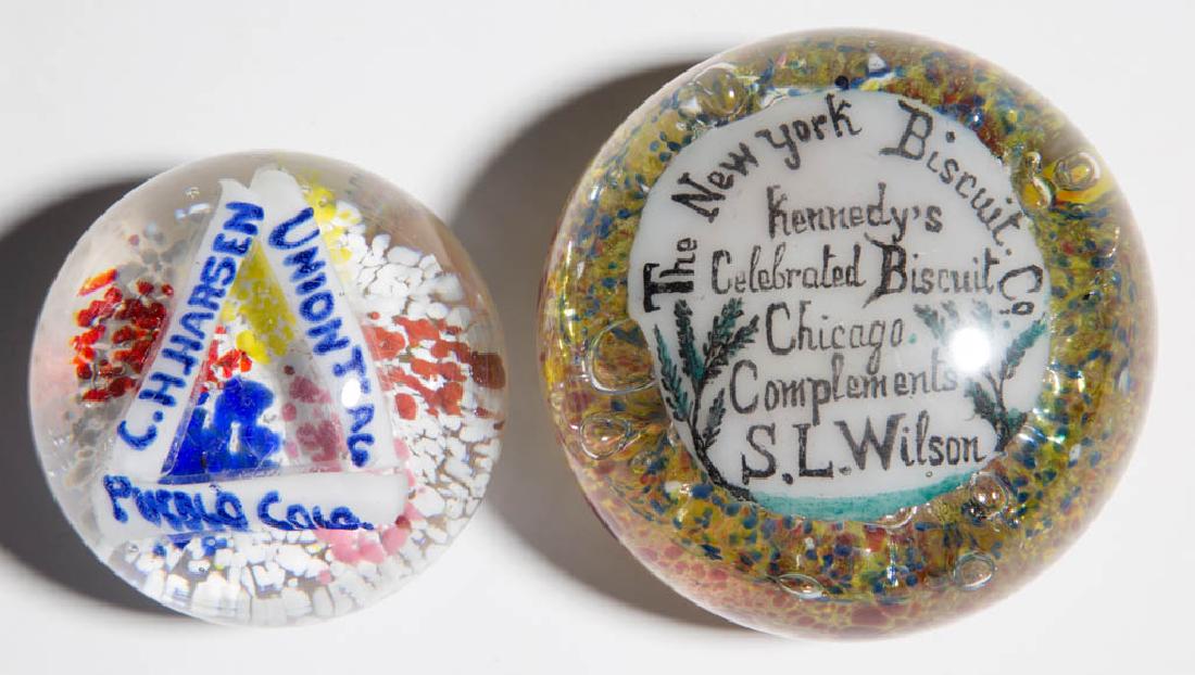 FOOD ADVERTISING PAPERWEIGHTS, LOT OF TWO (1 of 1)