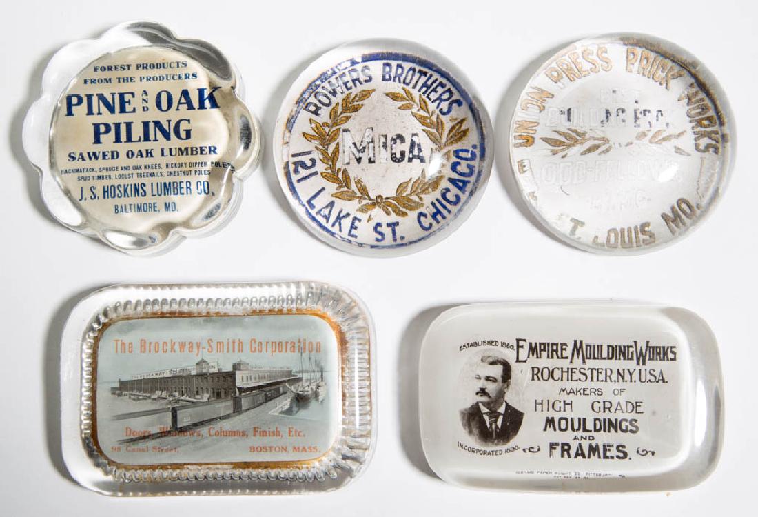 ASSORTED CONSTRUCTION ADVERTISING PAPERWEIGHTS, LOT OF (1 of 1)