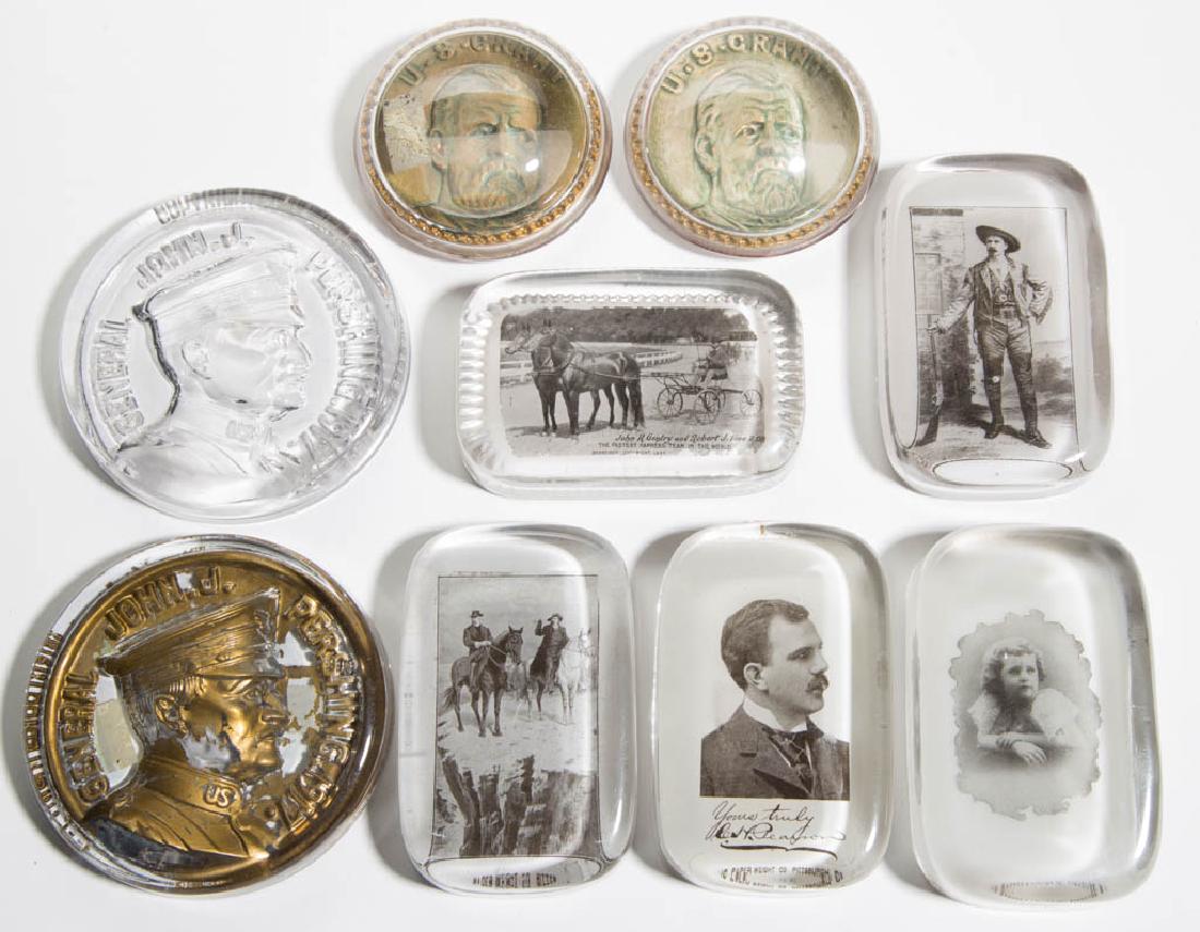 ASSORTED PEOPLE / SOUVENIR PAPERWEIGHTS, LOT OF NINE (1 of 1)