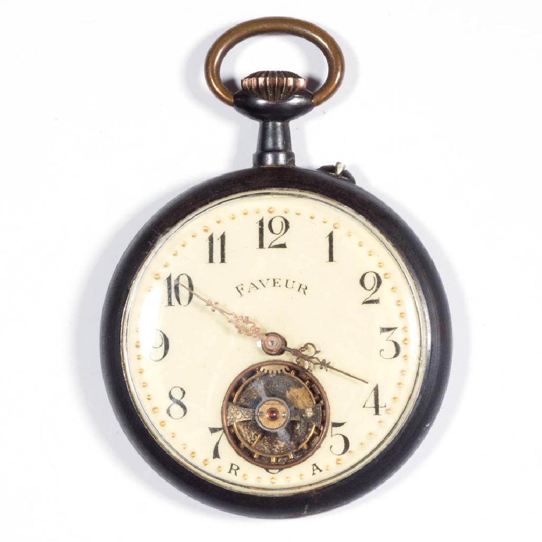 CONTINENTAL EXPOSED WHEEL POCKET WATCH (1 of 2)