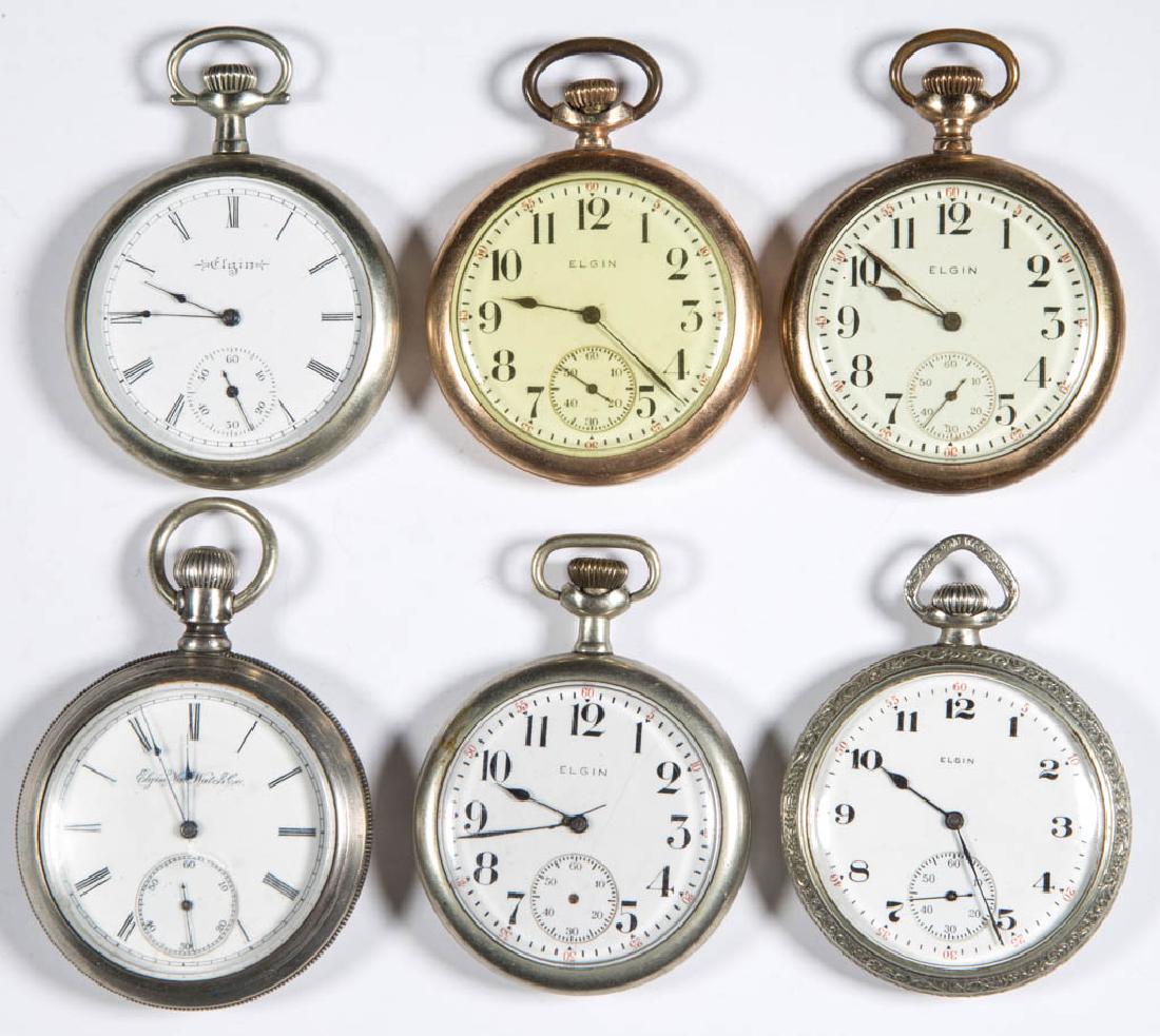 ELGIN SEVEN-JEWEL MAN'S MODEL 7 POCKET WATCHES, LOT OF (1 of 1)