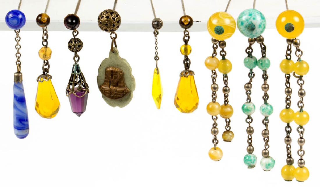 ANTIQUE / VINTAGE RHINESTONE / GLASS HATPINS, LOT OF (1 of 2)