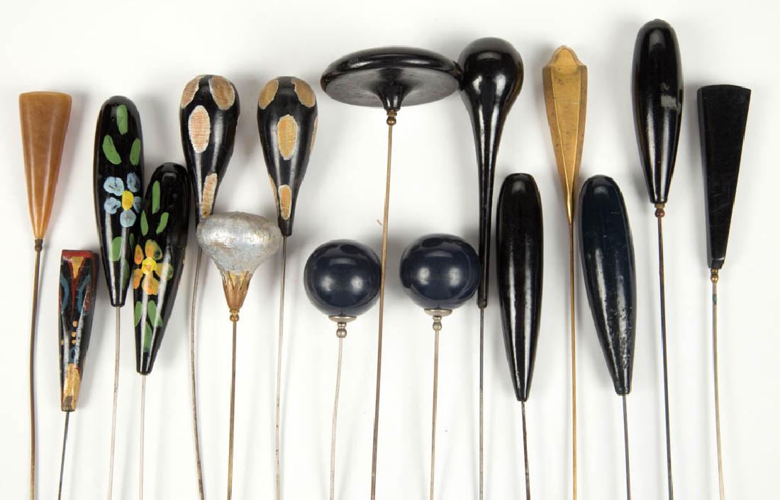 ANTIQUE / VINTAGE ASSORTED HATPINS, LOT OF 16 (1 of 2)