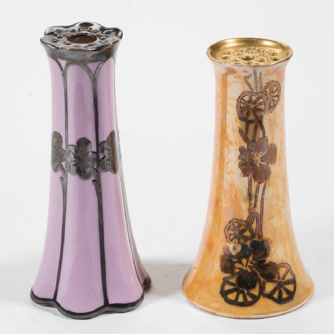 CONTINENTAL PORCELAIN HATPIN HOLDERS, LOT OF TWO (1 of 1)