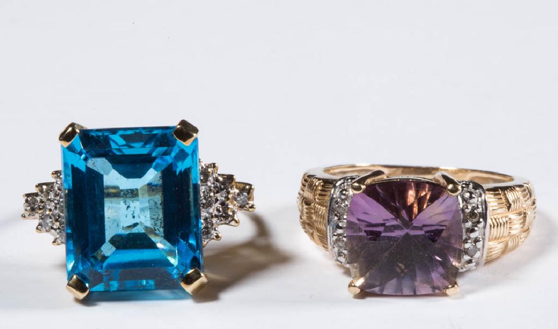 ASSORTED 14K GOLD LADY'S RINGS, LOT OF TWO (1 of 3)