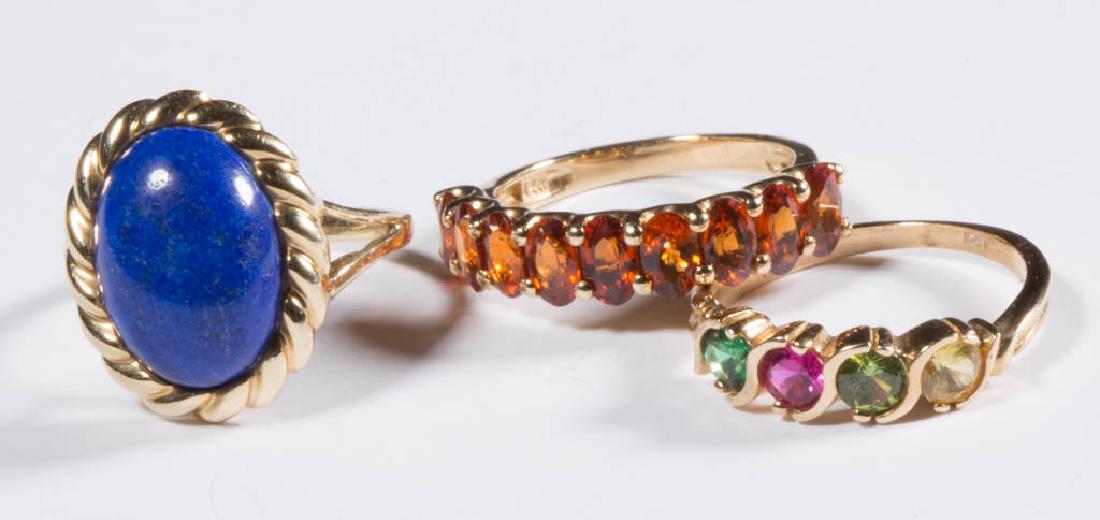 ASSORTED 14K GOLD LADY'S RINGS, LOT OF THREE (1 of 1)