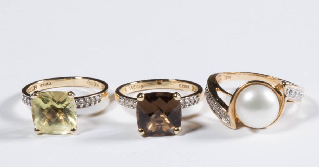 ASSORTED 14K GOLD LADY'S RINGS, LOT OF THREE (1 of 1)