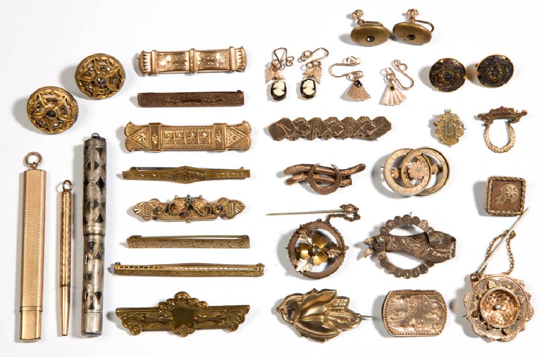 ASSORTED ANTIQUE / VINTAGE COSTUME JEWELRY AND (1 of 4)