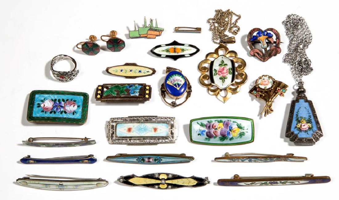 ASSORTED ANTIQUE / VINTAGE COSTUME JEWELRY, LOT OF 23 (1 of 1)