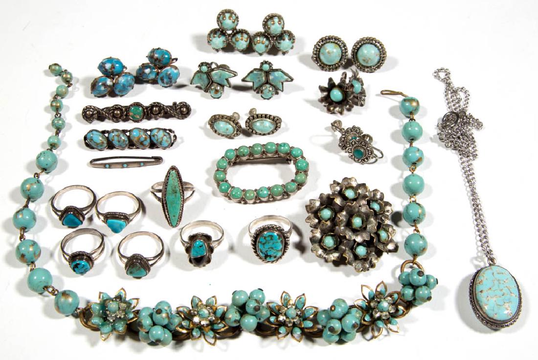 ASSORTED ANTIQUE / VINTAGE COSTUME JEWELRY, LOT OF 28 (1 of 1)