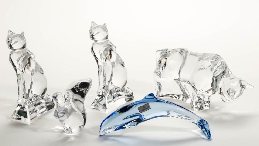 ASSORTED FRENCH CRYSTAL ART GLASS FIGURINES / (1 of 1)