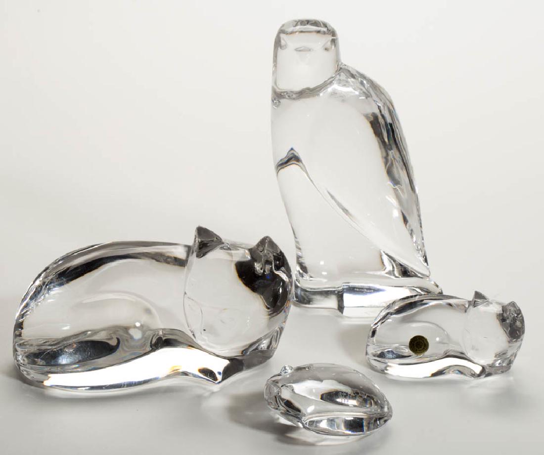 VAL. ST. LAMBERT CRYSTAL ART GLASS FIGURINES / (1 of 1)